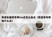 奇迹私服圣导师1w点怎么加点（奇迹圣导师加什么点）