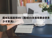 魔域私服属性bb（魔域bb主属性要合到多少才算满）