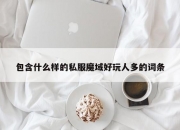 包含什么样的私服魔域好玩人多的词条